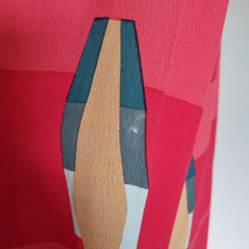 Mister Zimi Fez Billie Multicolour Geometroc Print Long Sleeve Top Size 14 - Picture 9 of 9